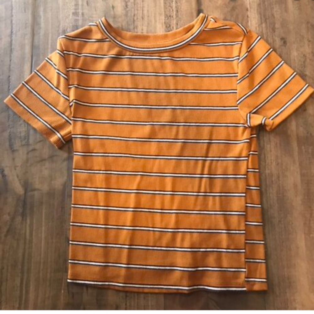 Orange striped shirt